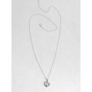 Vintage Solvar Claddagh Celtic Heart Pendant Necklace 18" Chain Dainty Ireland